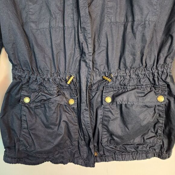 Michael Kors Jacket Womens S Navy Blue Long Sleeve Pockets Anorak Windbreaker - Picture 5 of 6